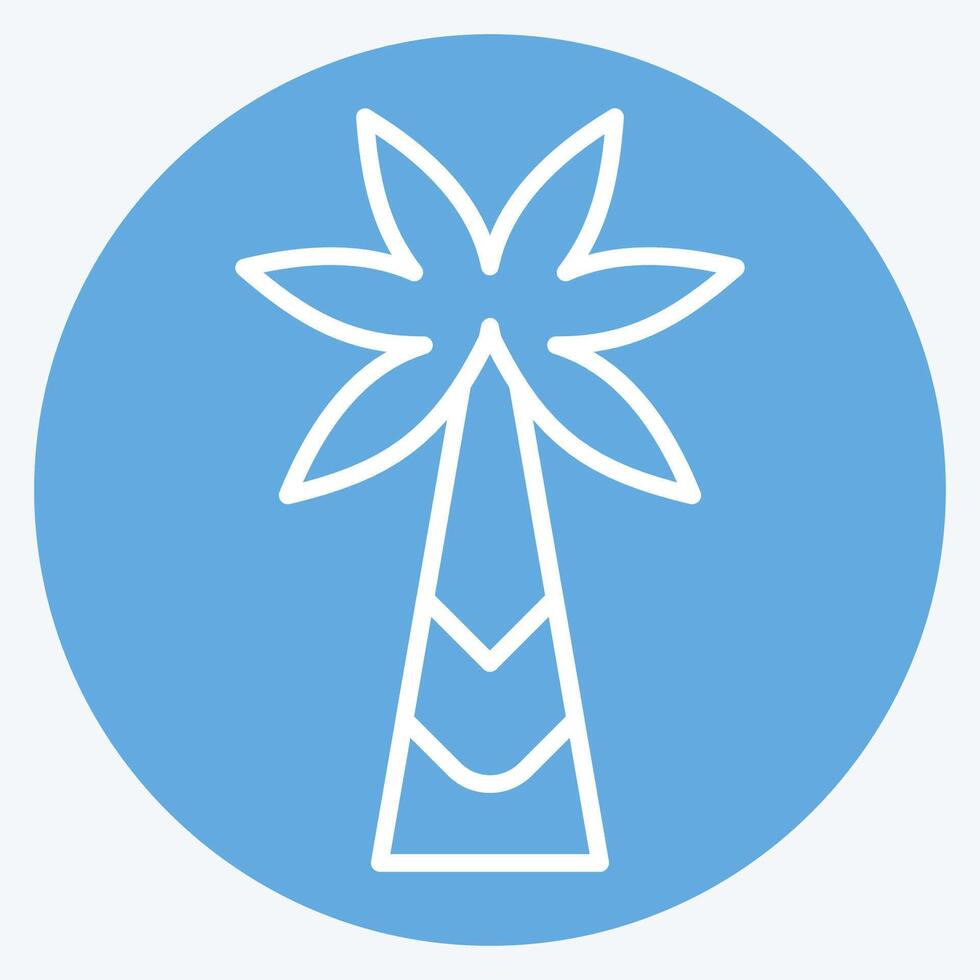 icona palma albero. relazionato per Kenia simbolo. blu occhi stile. semplice design modificabile. semplice illustrazione vettore
