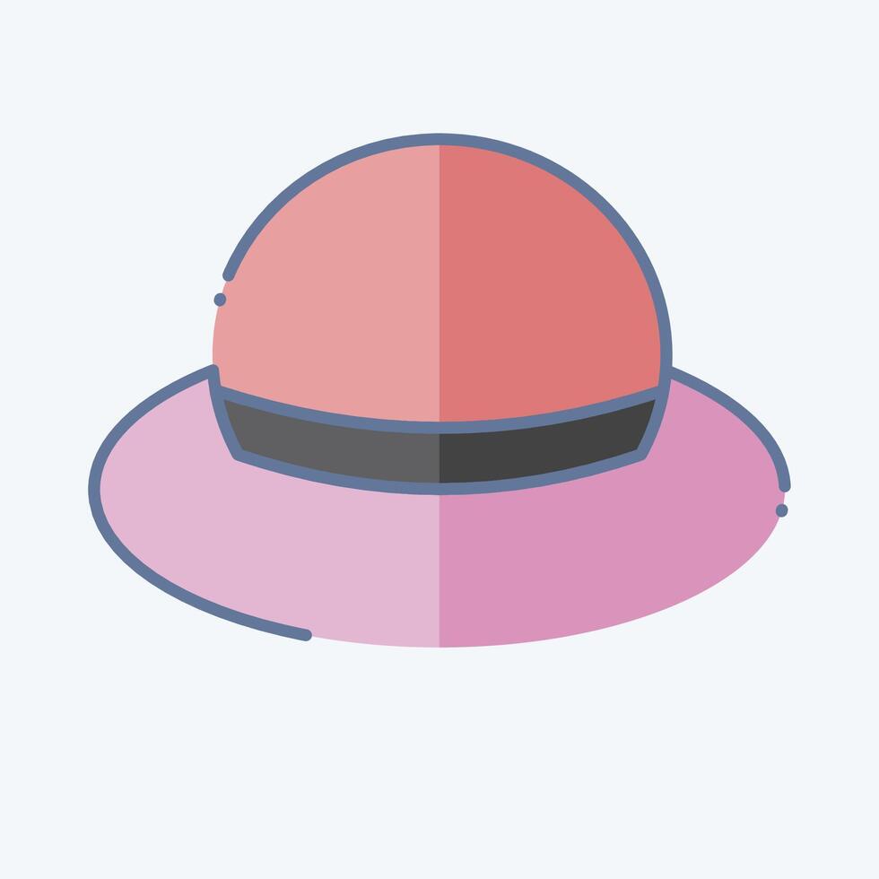 icona cappello. relazionato per Kenia simbolo. scarabocchio stile. semplice design modificabile. semplice illustrazione vettore