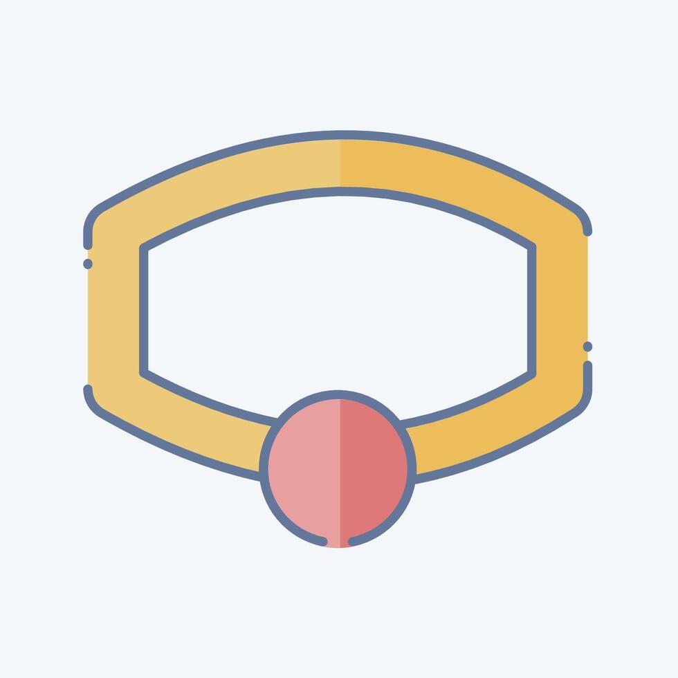 icona braccialetto. relazionato per moda simbolo. scarabocchio stile. semplice design modificabile. semplice illustrazione vettore