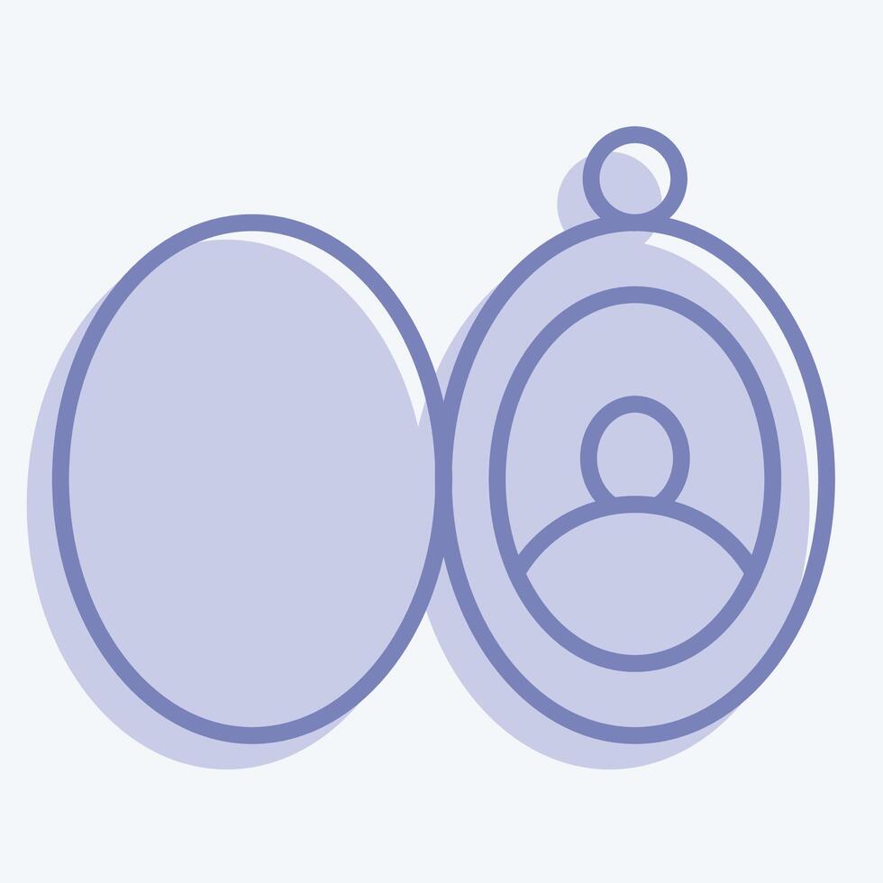 icona medaglione. relazionato per gioielleria simbolo. Due tono stile. semplice design modificabile. semplice illustrazione vettore