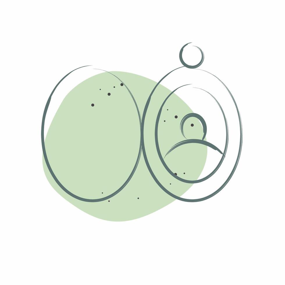 icona medaglione. relazionato per gioielleria simbolo. colore individuare stile. semplice design modificabile. semplice illustrazione vettore