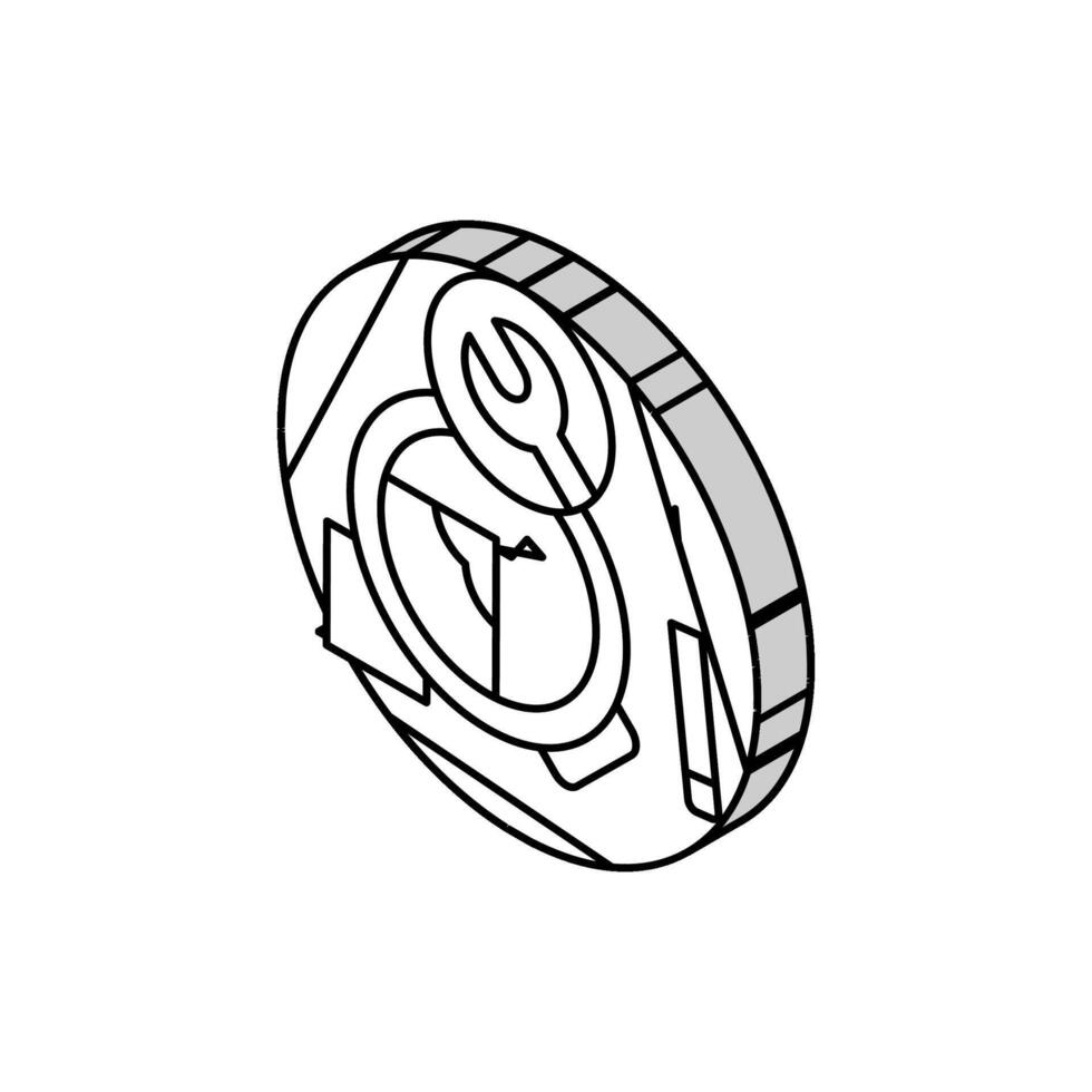 risoluzione dei problemi dispositivi elettronica isometrico icona vettore illustrazione