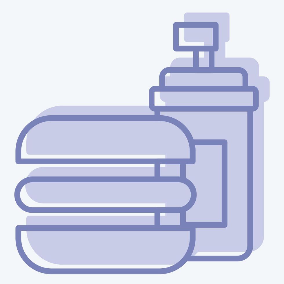 icona salsiccia pane. relazionato per veloce cibo simbolo. Due tono stile. semplice design modificabile. semplice illustrazione vettore