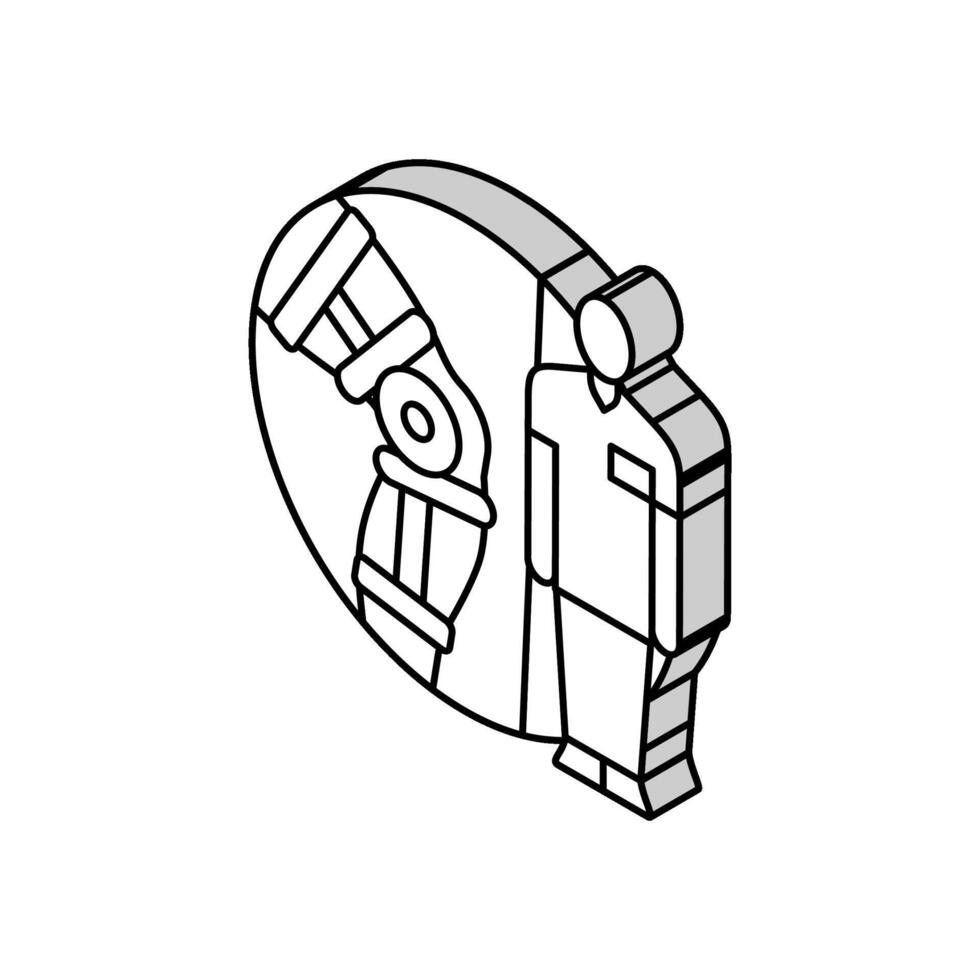 ortopedico tecnico isometrico icona vettore illustrazione