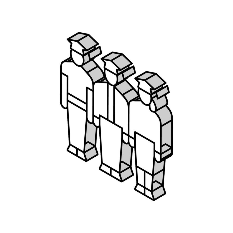 carriera Consulenza Università insegnante isometrico icona vettore illustrazione