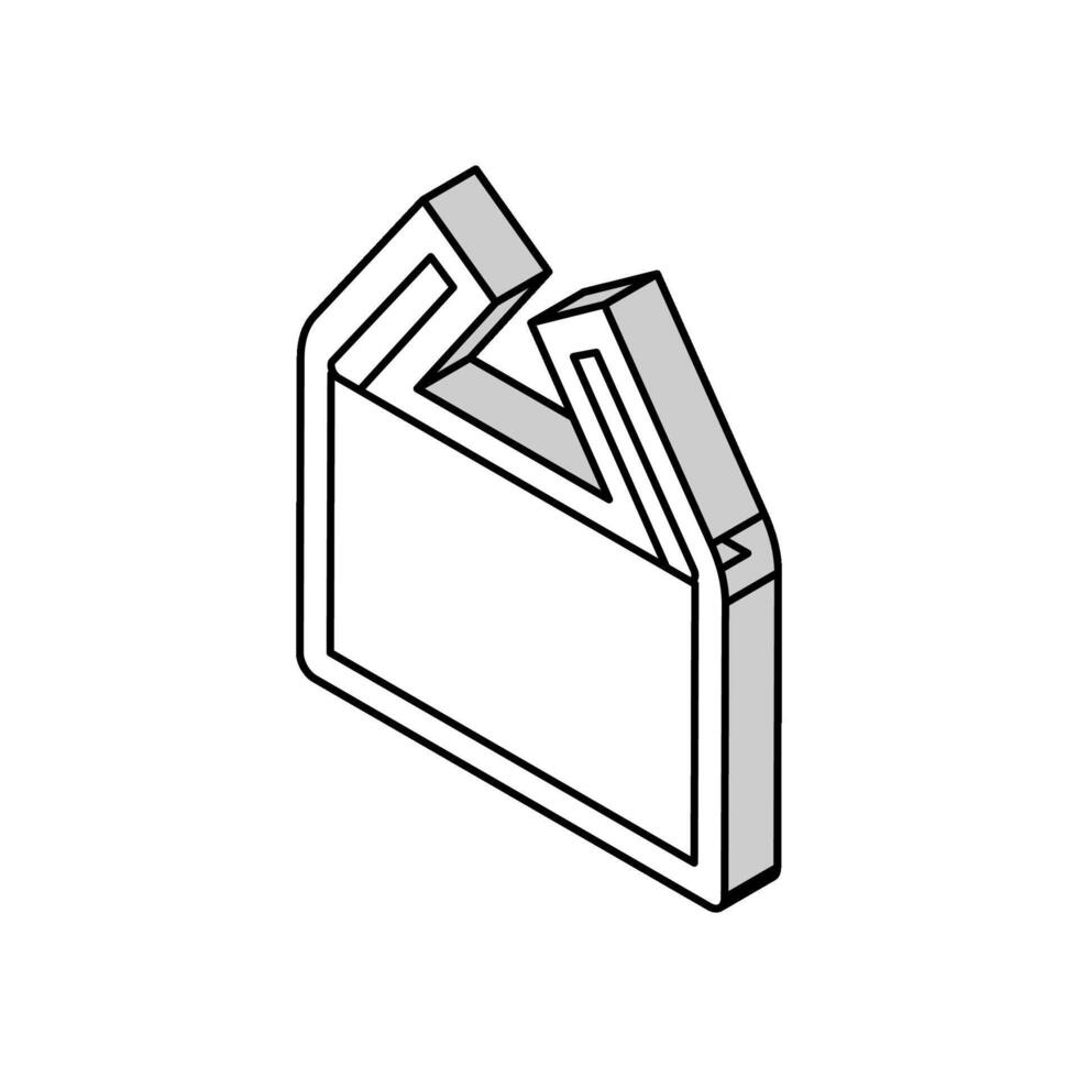Aperto scatola disimballaggio Caricamento in corso Contenuti isometrico icona vettore illustrazione