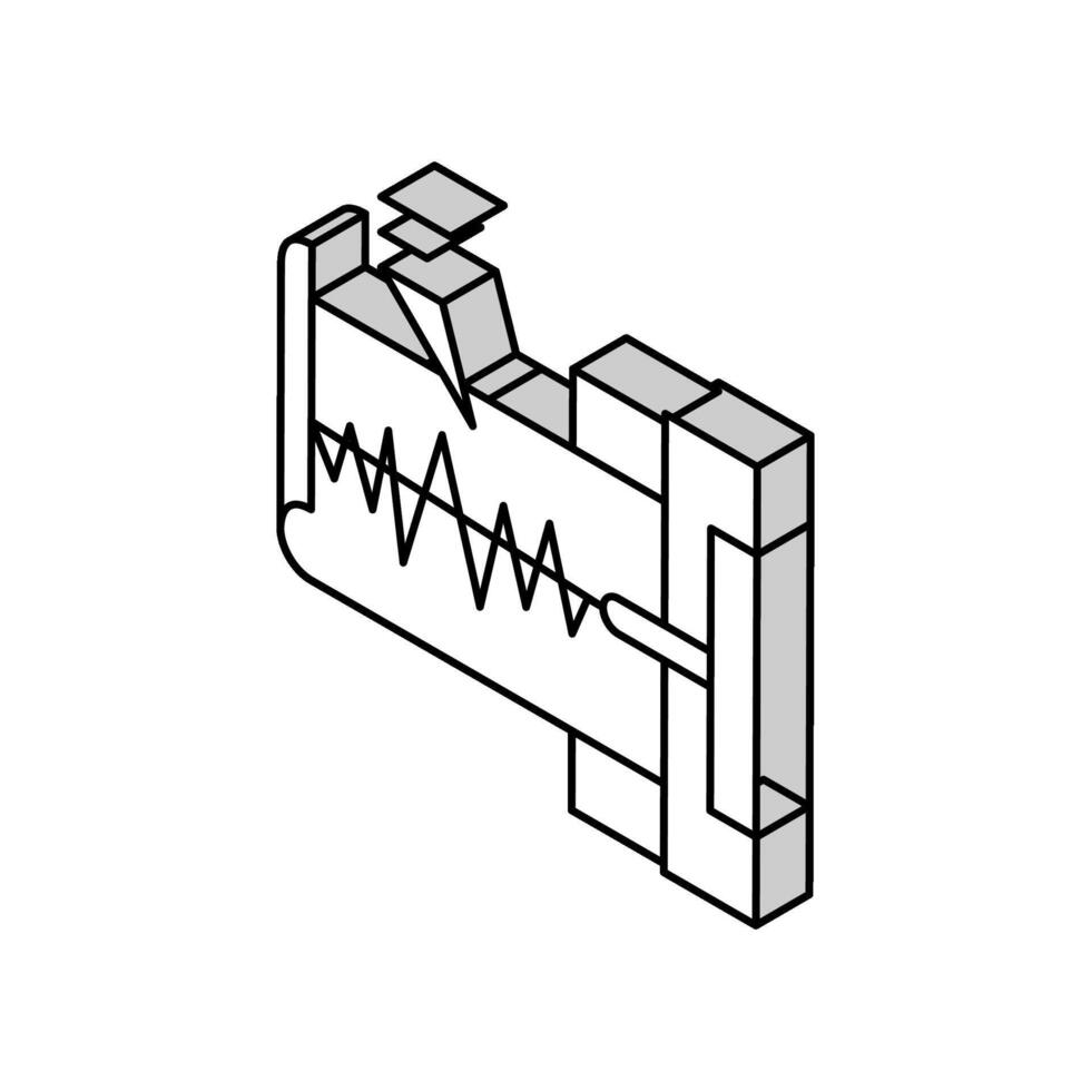 sismografo dispositivo isometrico icona vettore illustrazione