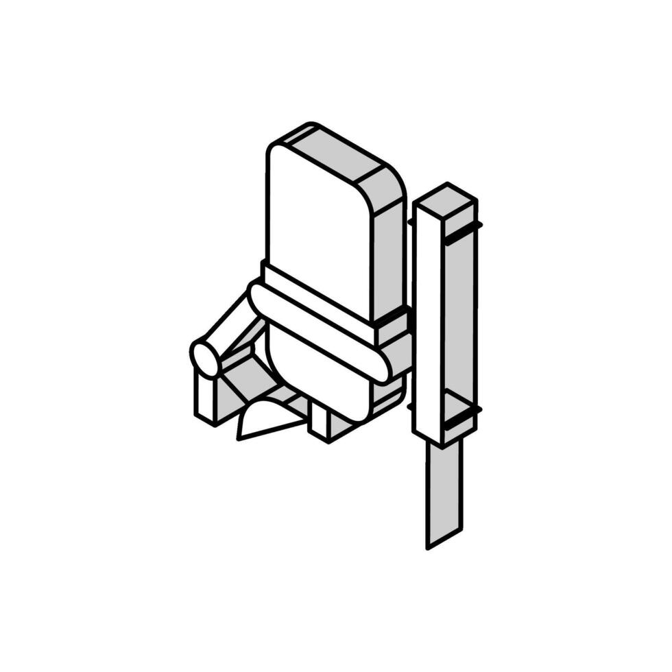 microfono Radio attrezzatura isometrico icona vettore illustrazione