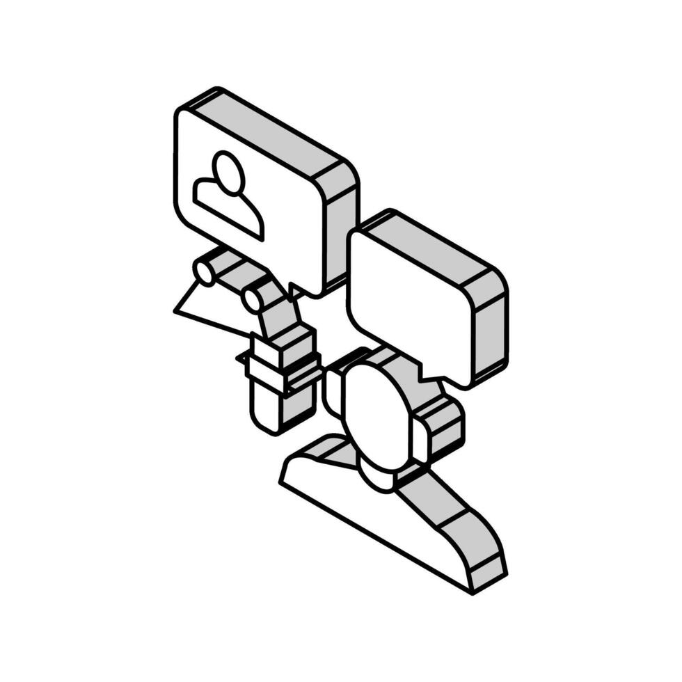 invitato ospite Radio isometrico icona vettore illustrazione