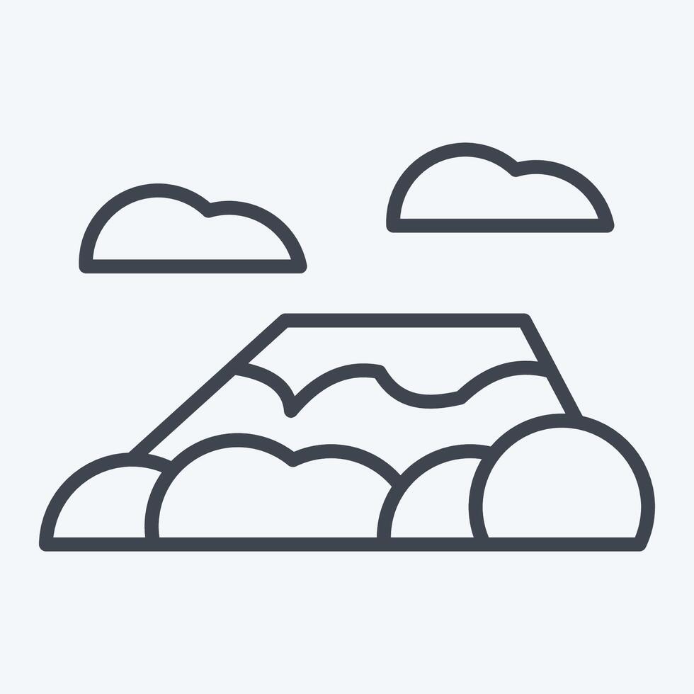 icona montare Kilimangiaro. relazionato per Kenia simbolo. linea stile. semplice design modificabile. semplice illustrazione vettore