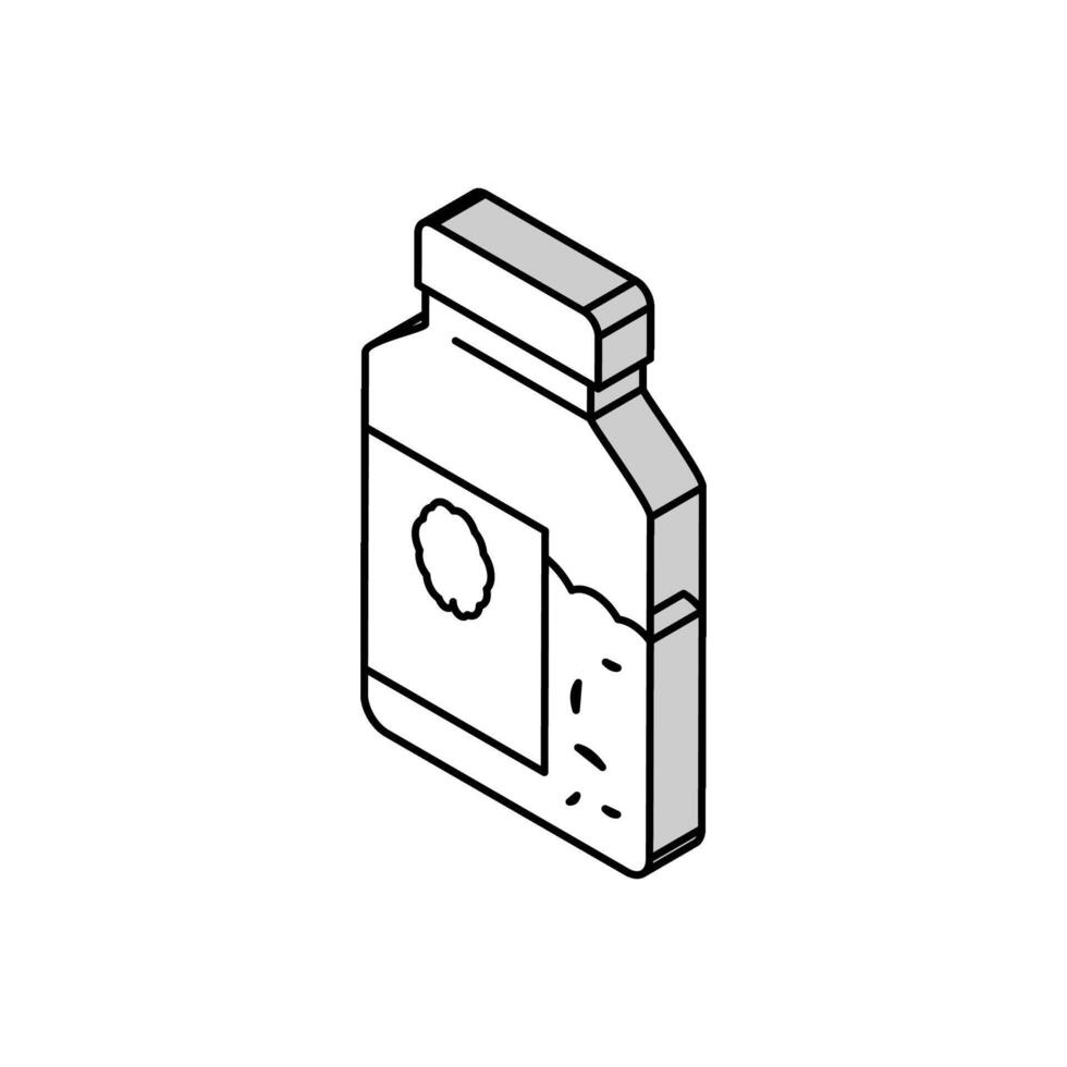 bottiglia avena cereale isometrico icona vettore illustrazione