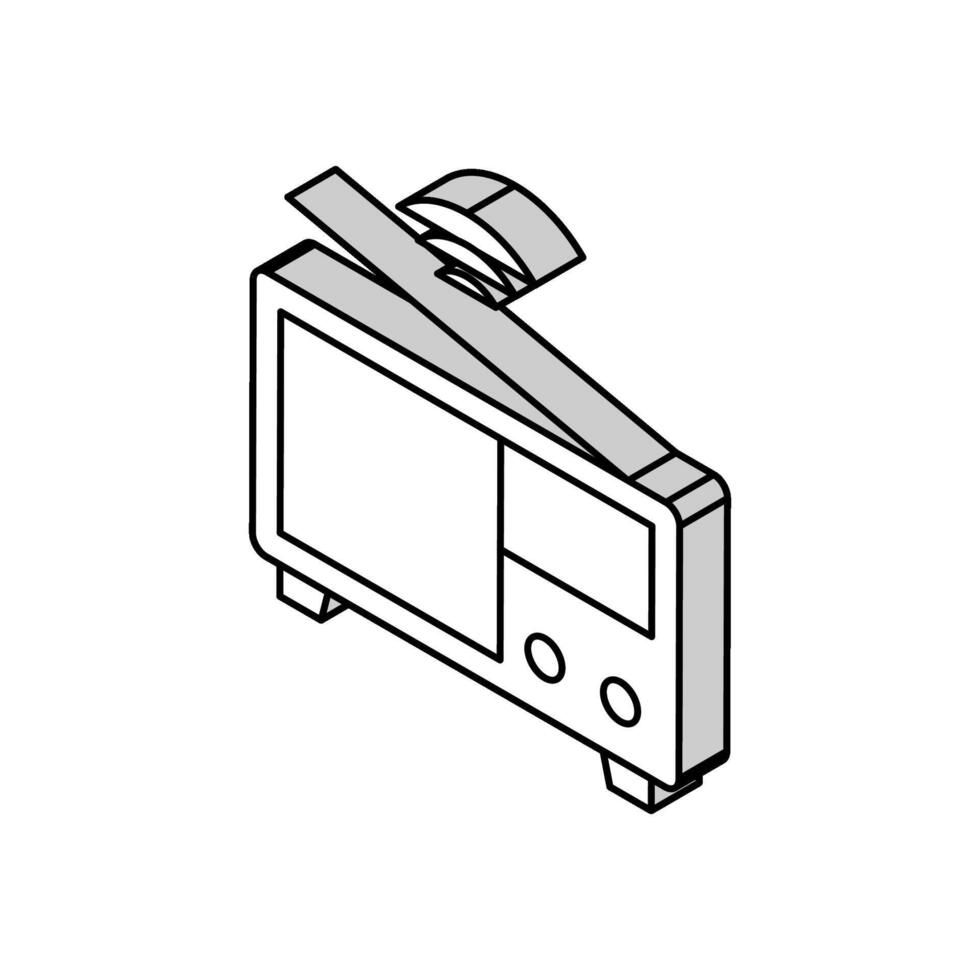 Radio notizia isometrico icona vettore illustrazione