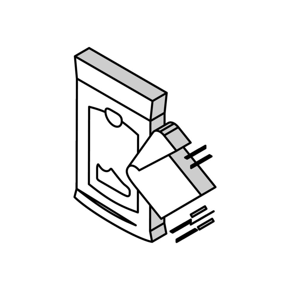 tovagliolo pacchetto per scarpa cura isometrico icona vettore illustrazione