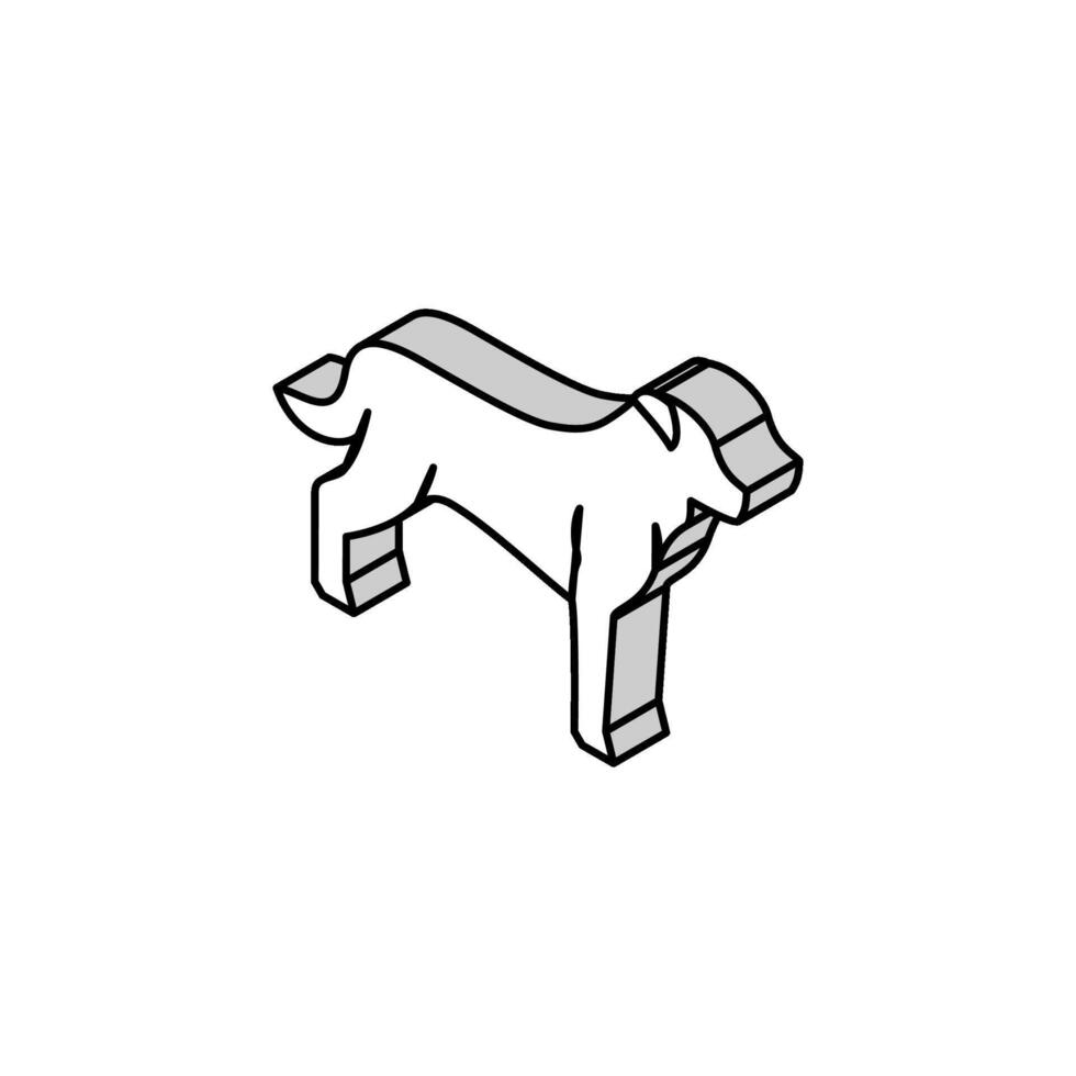 rottweiler cane isometrico icona vettore illustrazione