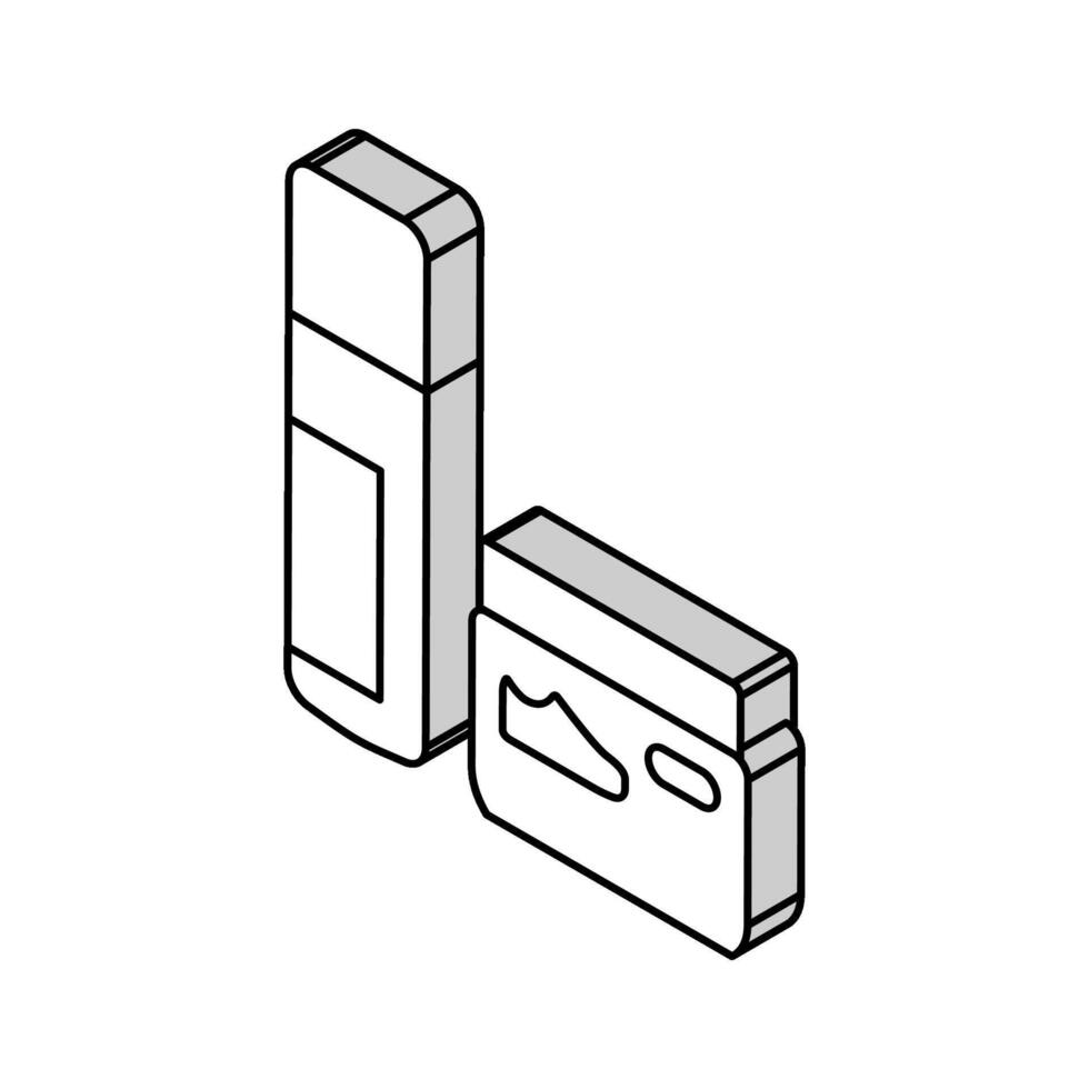 crema incolla scarpa cura isometrico icona vettore illustrazione