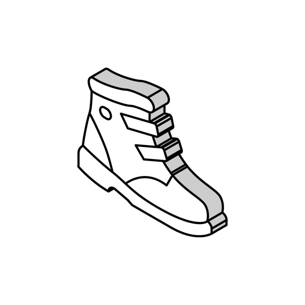 bambini scarpa cura isometrico icona vettore illustrazione