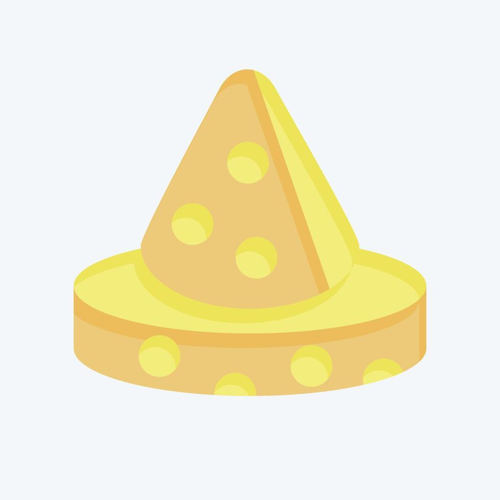 icona formaggio. relazionato per picnic simbolo. piatto stile. semplice design modificabile. semplice illustrazione vettore
