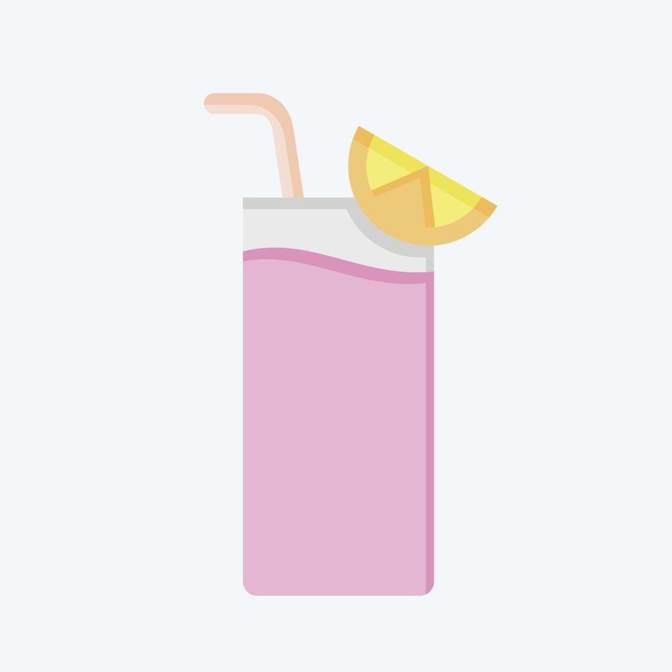 icona Gin frizzante. relazionato per cocktail, bevande simbolo. piatto stile. semplice design modificabile. semplice illustrazione vettore