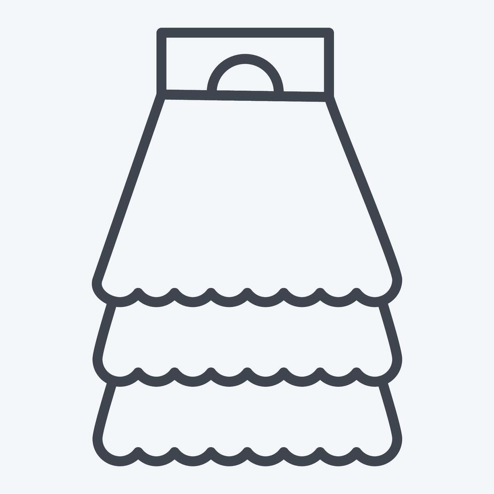 icona gonna. relazionato per moda simbolo. linea stile. semplice design modificabile. semplice illustrazione vettore