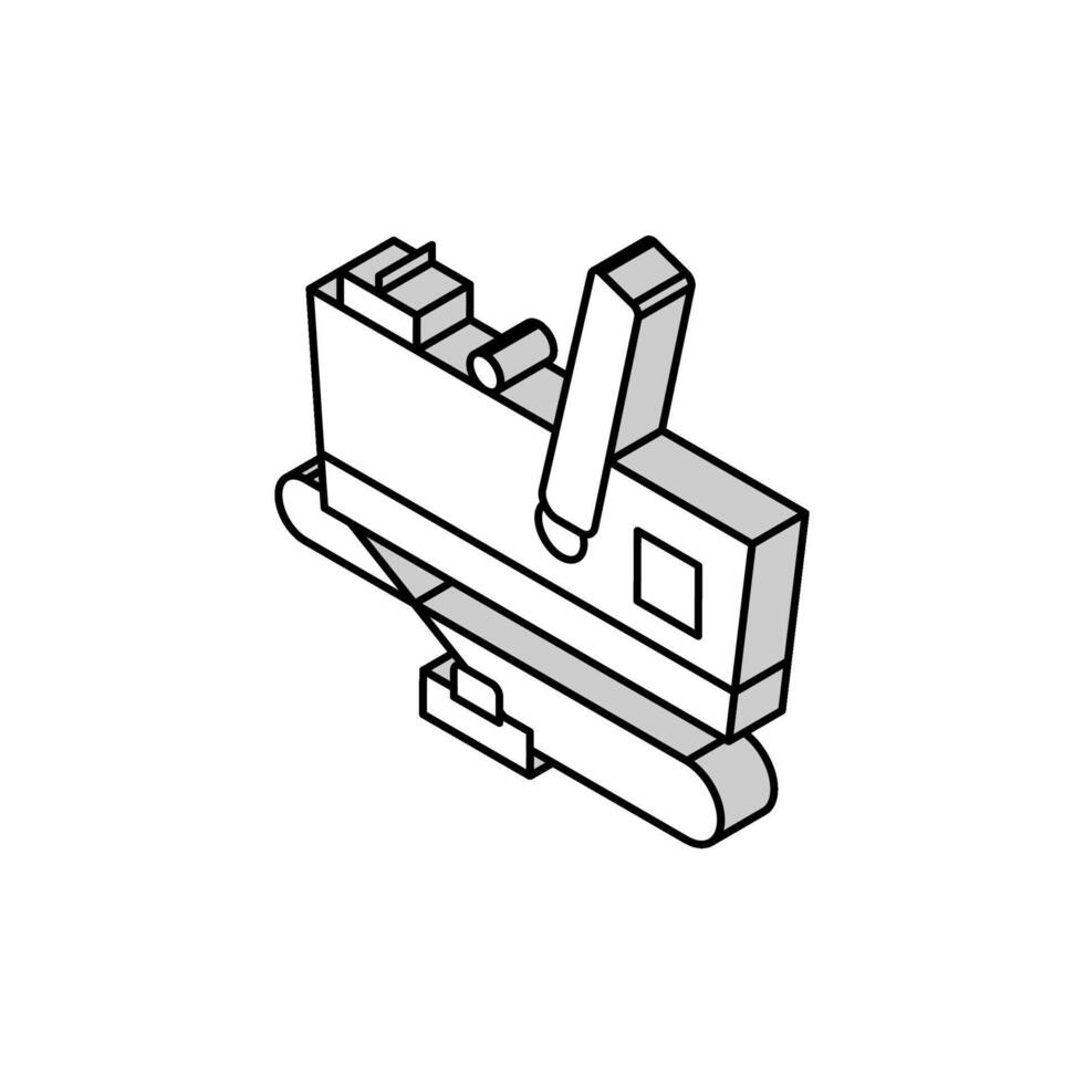 Generatore Fumo isometrico icona vettore illustrazione