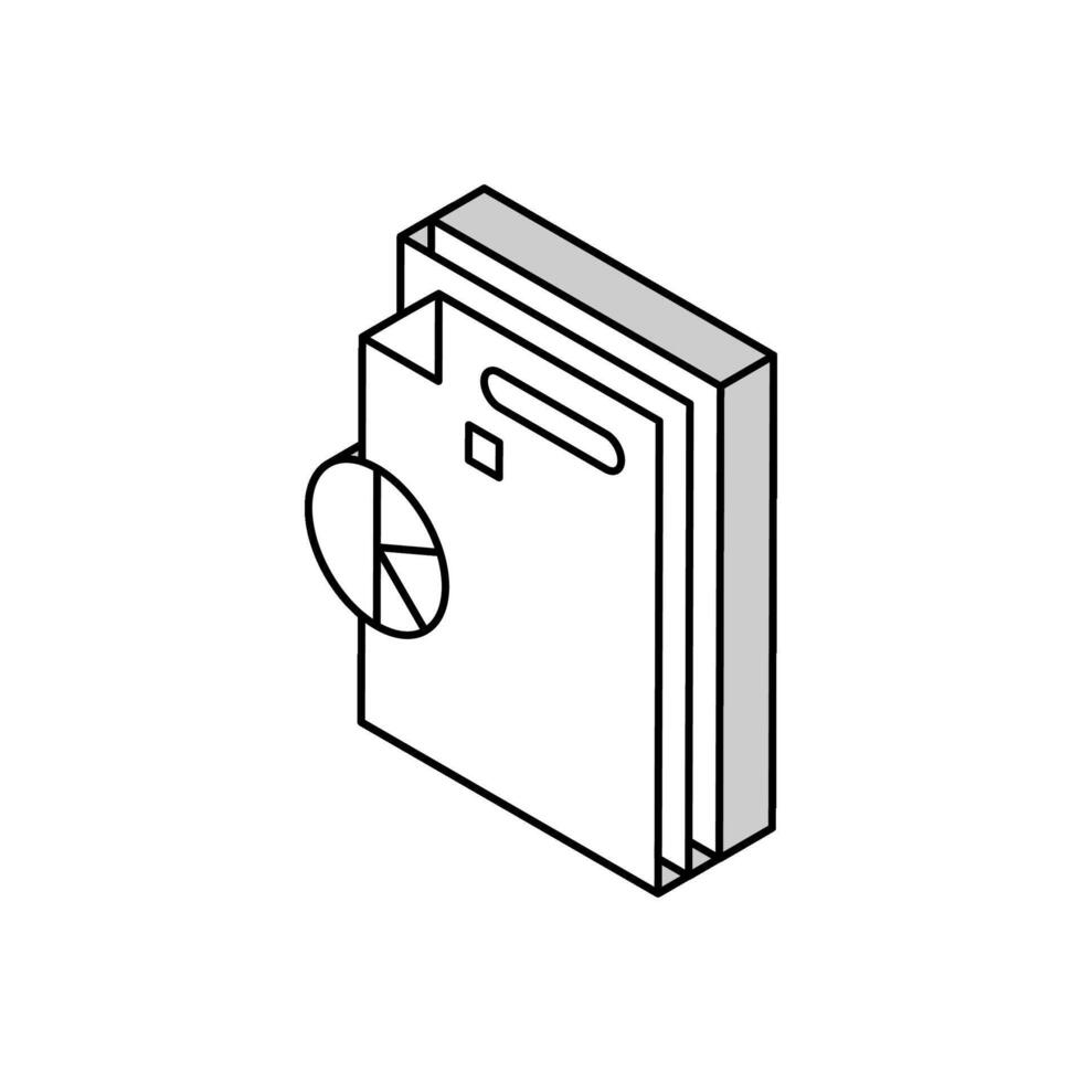 ricercando finanziario revisione e grafico isometrico icona vettore illustrazione