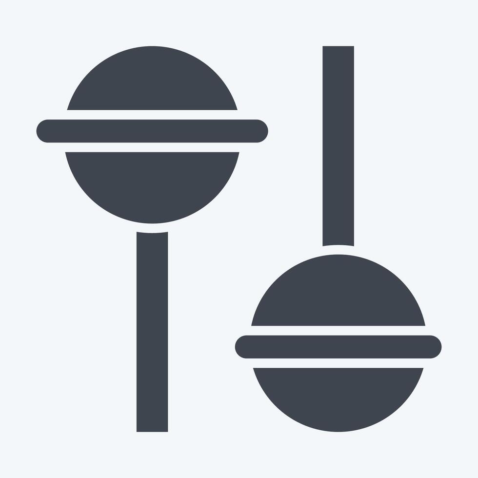 icona lecca-lecca. relazionato per veloce cibo simbolo. glifo stile. semplice design modificabile. semplice illustrazione vettore