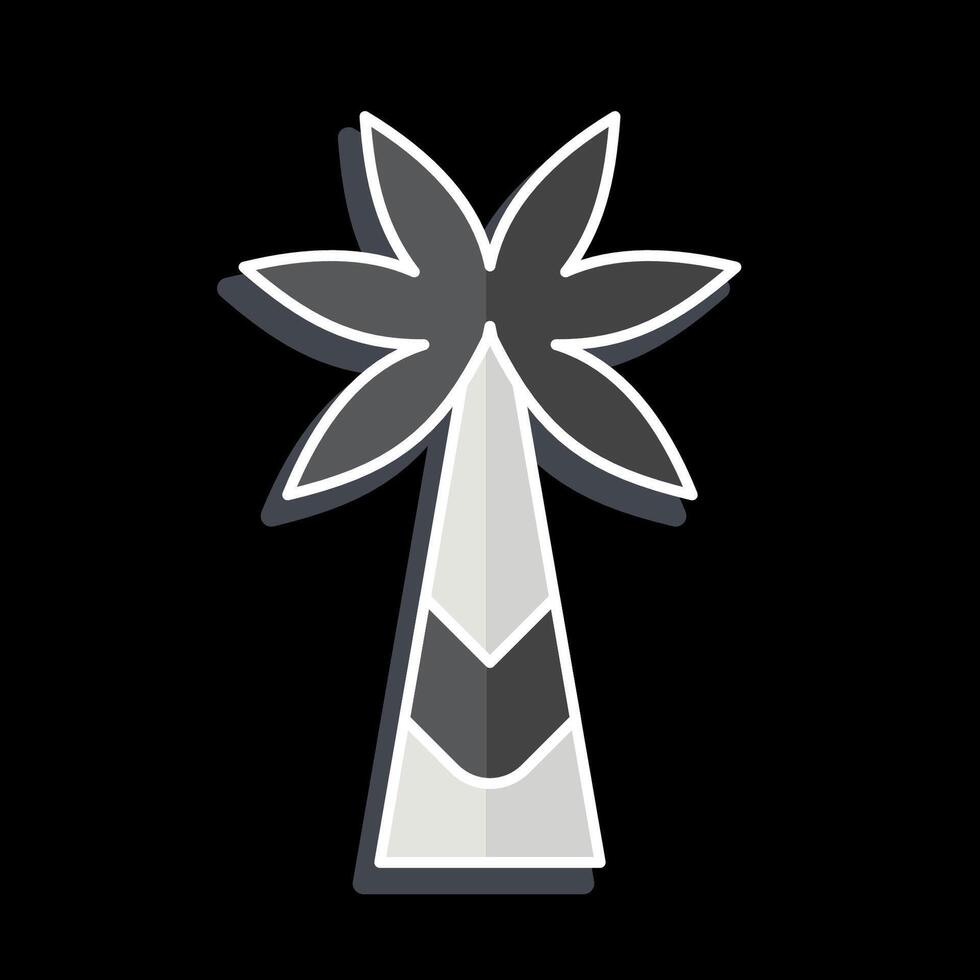 icona palma albero. relazionato per Kenia simbolo. lucido stile. semplice design modificabile. semplice illustrazione vettore