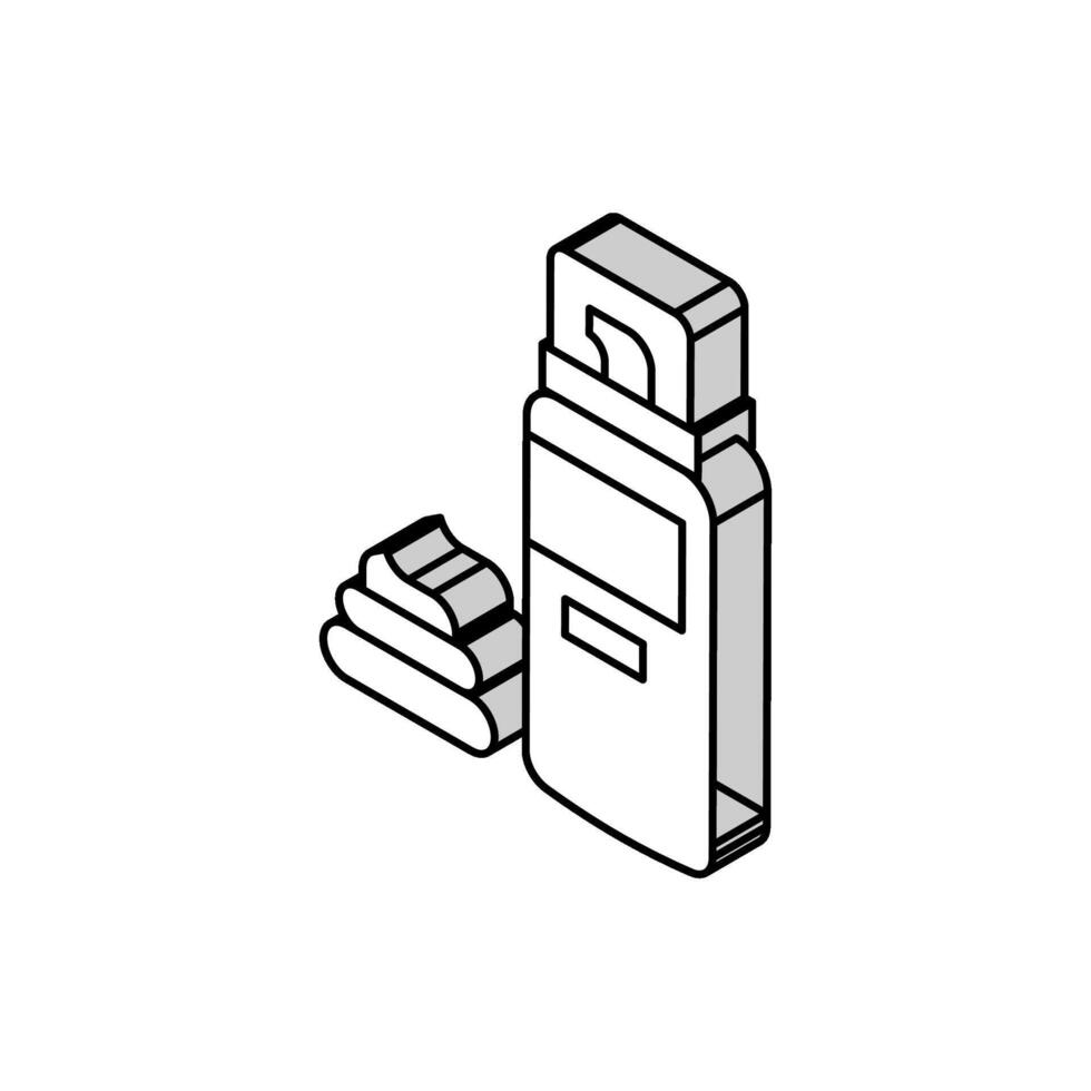schiuma per radersi isometrico icona vettore illustrazione