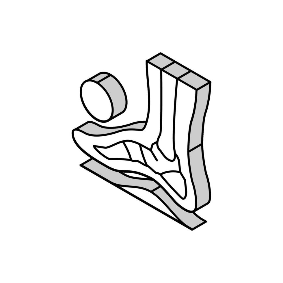 osso posturale deformità piedi isometrico icona vettore illustrazione