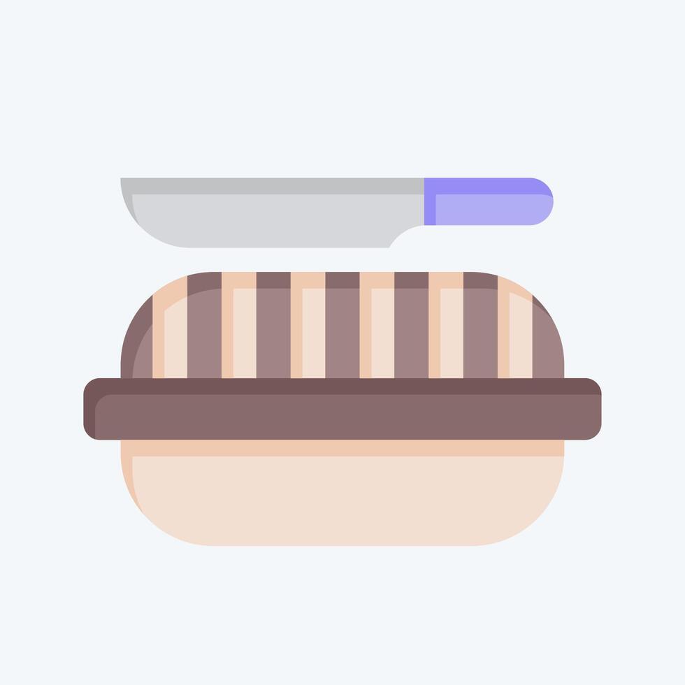 icona torta. relazionato per picnic simbolo. piatto stile. semplice design modificabile. semplice illustrazione vettore