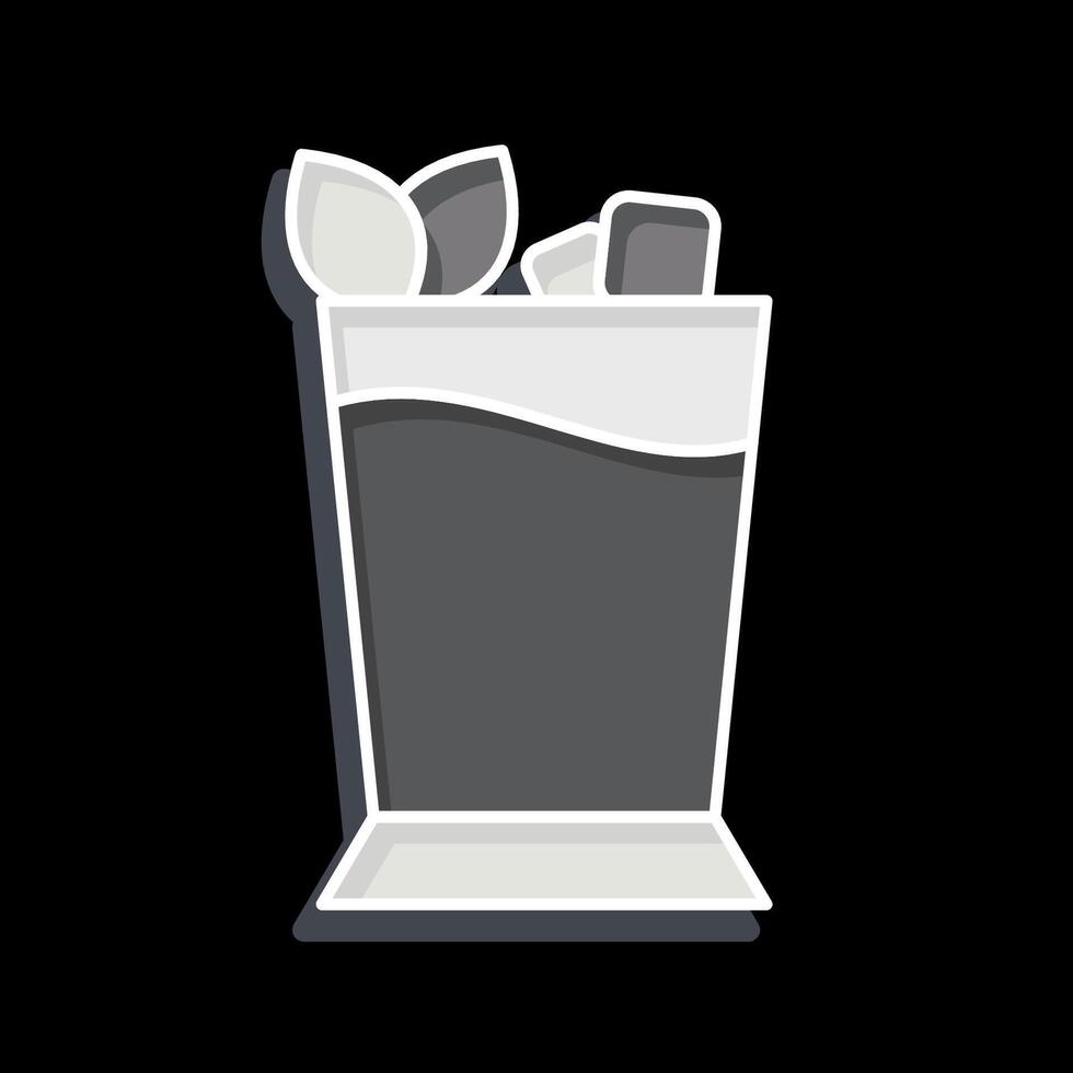 icona menta giulep. relazionato per cocktail, bevande simbolo. lucido stile. semplice design modificabile. semplice illustrazione vettore