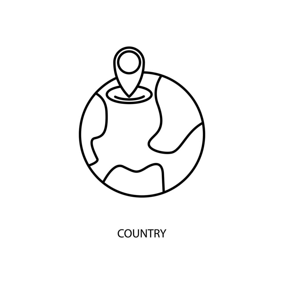 nazione concetto linea icona. semplice elemento illustrazione. nazione concetto schema simbolo design. vettore