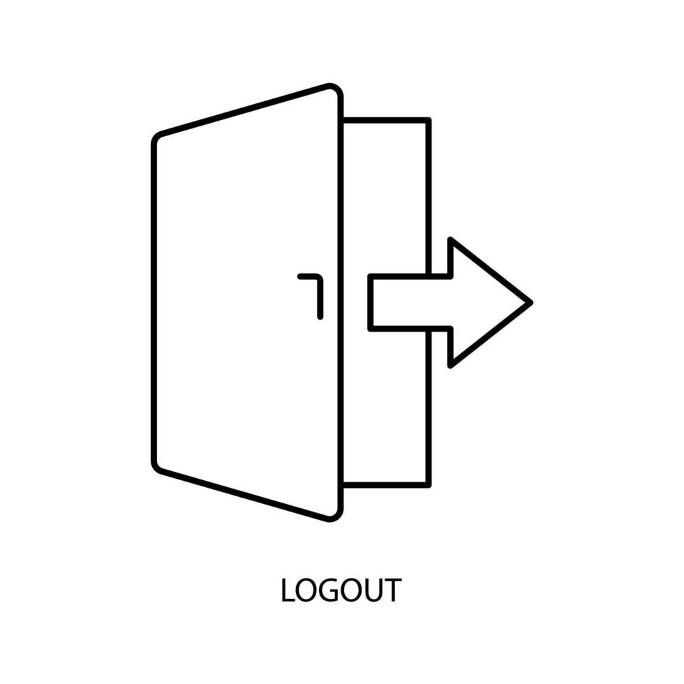 disconnettersi concetto linea icona. semplice elemento illustrazione. disconnettersi concetto schema simbolo design. vettore