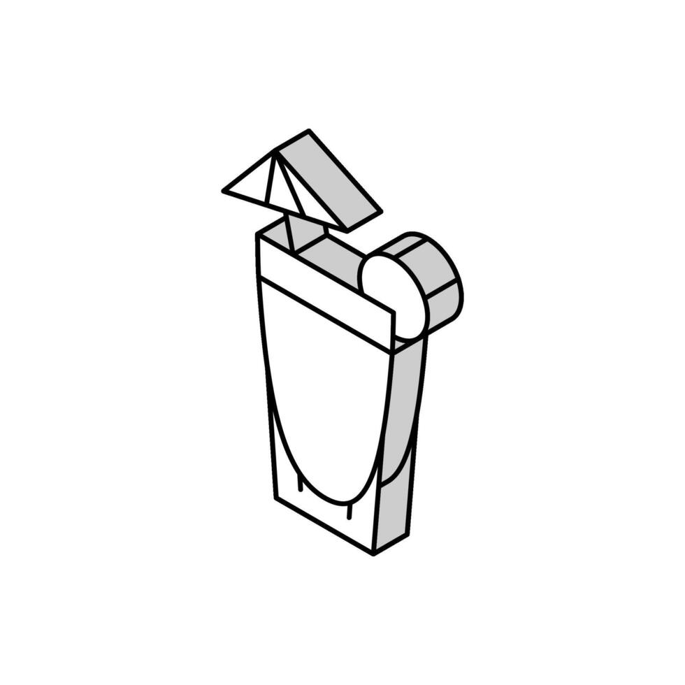 cocktail esotico bevanda isometrico icona vettore illustrazione