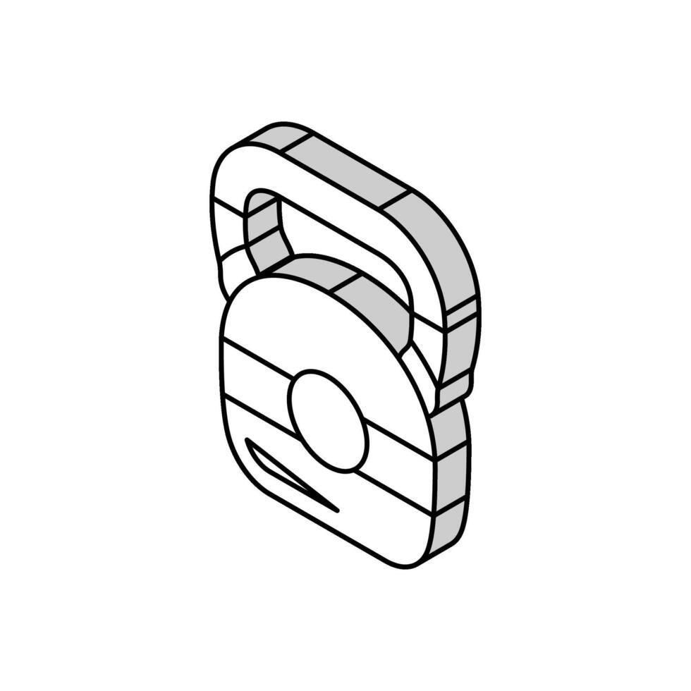 manubrio atleta attrezzo isometrico icona vettore illustrazione