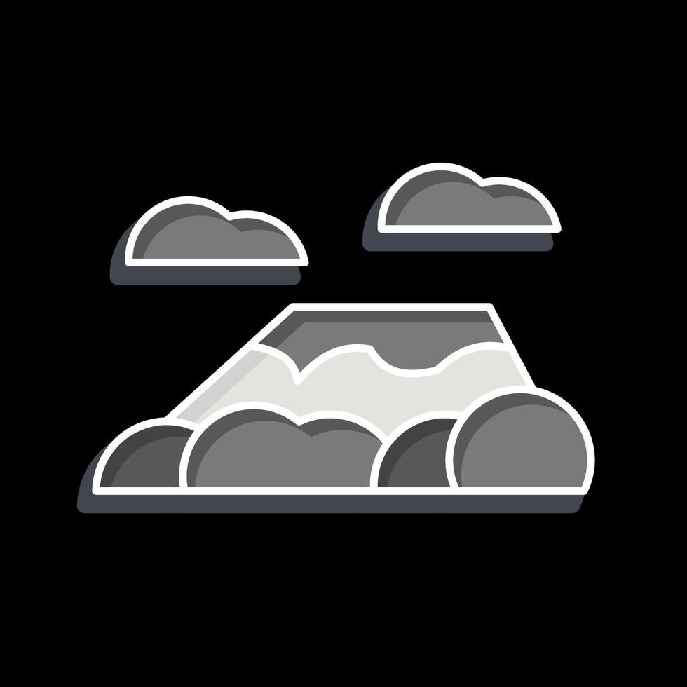 icona montare Kilimangiaro. relazionato per Kenia simbolo. lucido stile. semplice design modificabile. semplice illustrazione vettore