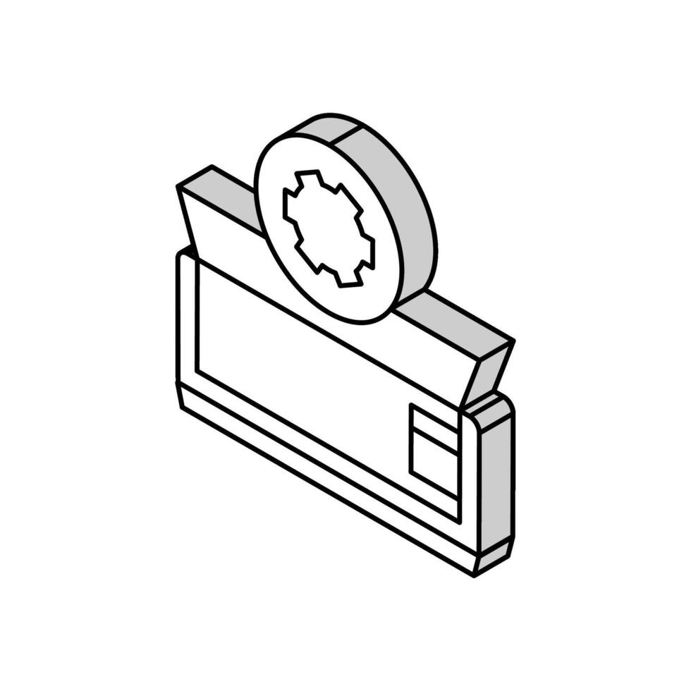 aria condizionata Manutenzione isometrico icona vettore illustrazione