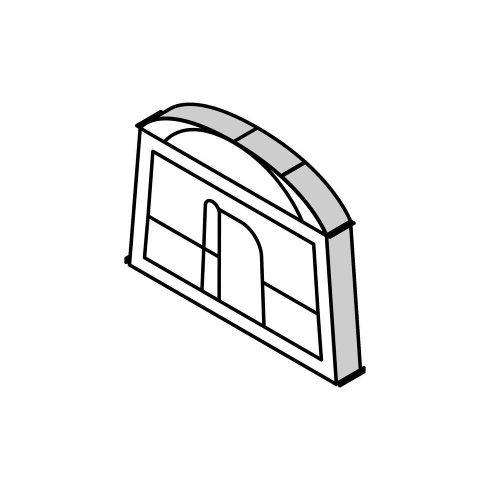 illustrazione vettoriale dell'icona isometrica del campeggio della tenda