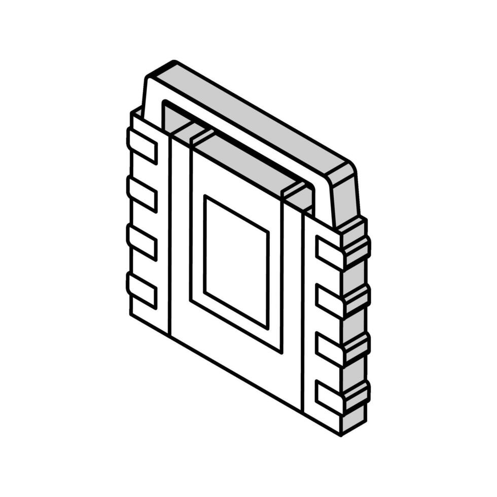 riscaldatore portatile isometrico icona vettore illustrazione