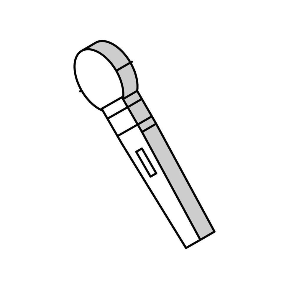 microfono elettronico dispositivo per cantando canzone isometrico icona vettore illustrazione