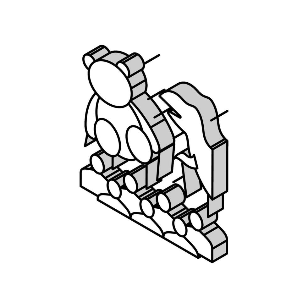 gonfiabile figura parata isometrico icona vettore illustrazione