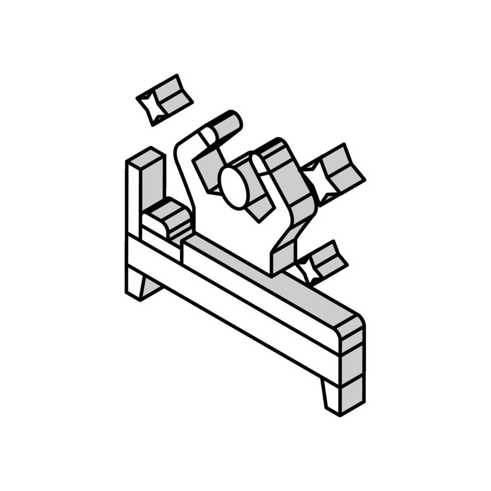 residuo passivamente sveglio isometrico icona vettore illustrazione