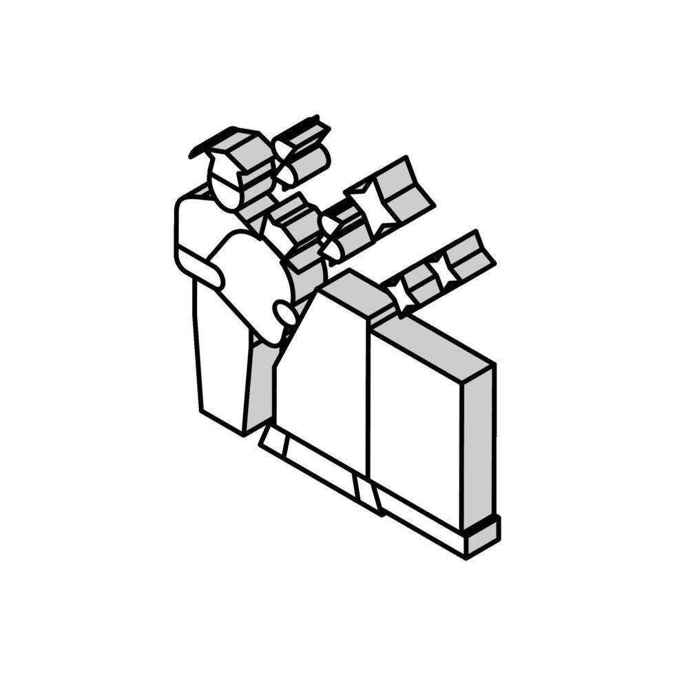 alunno concedere premi isometrico icona vettore illustrazione