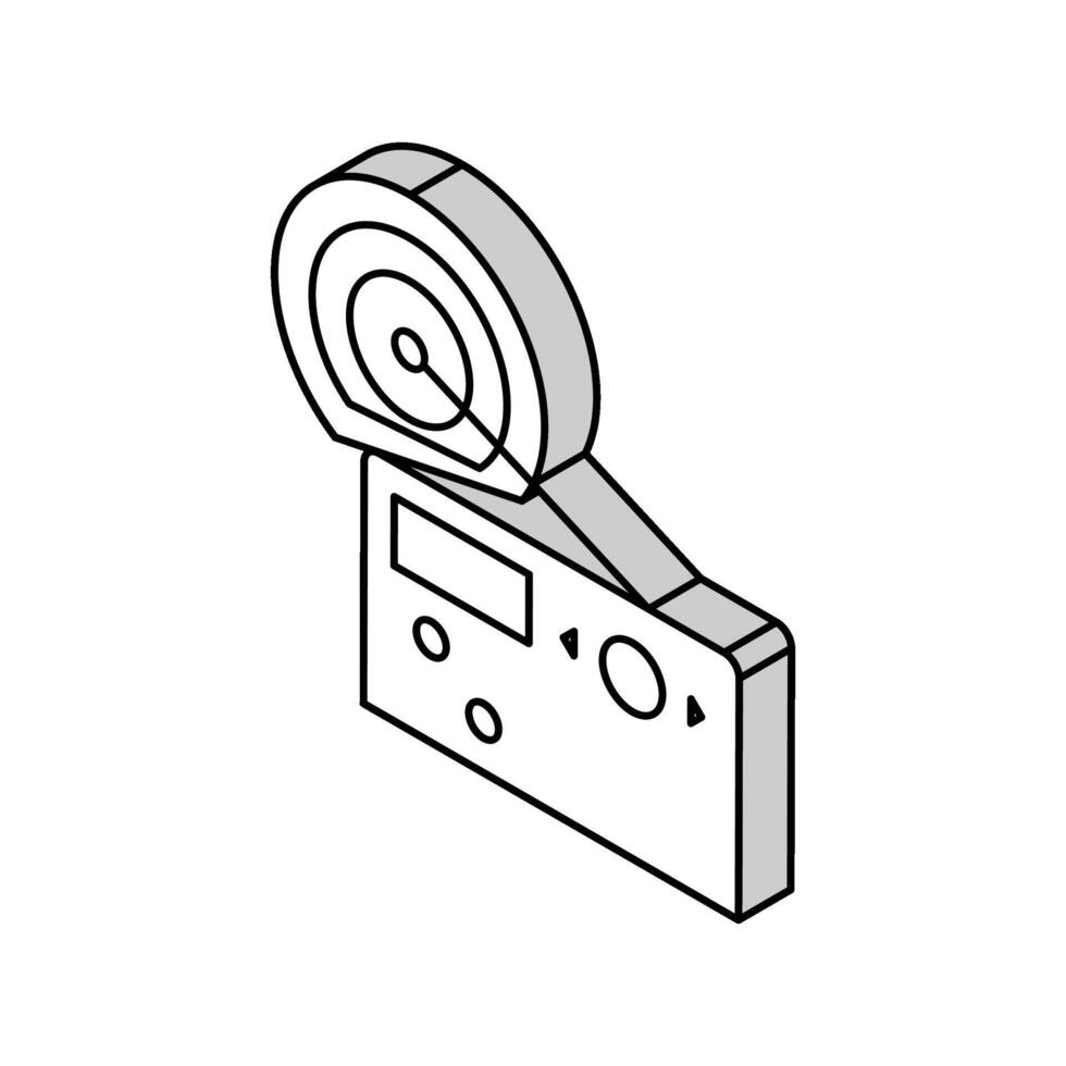 Radio dispositivo isometrico icona vettore illustrazione