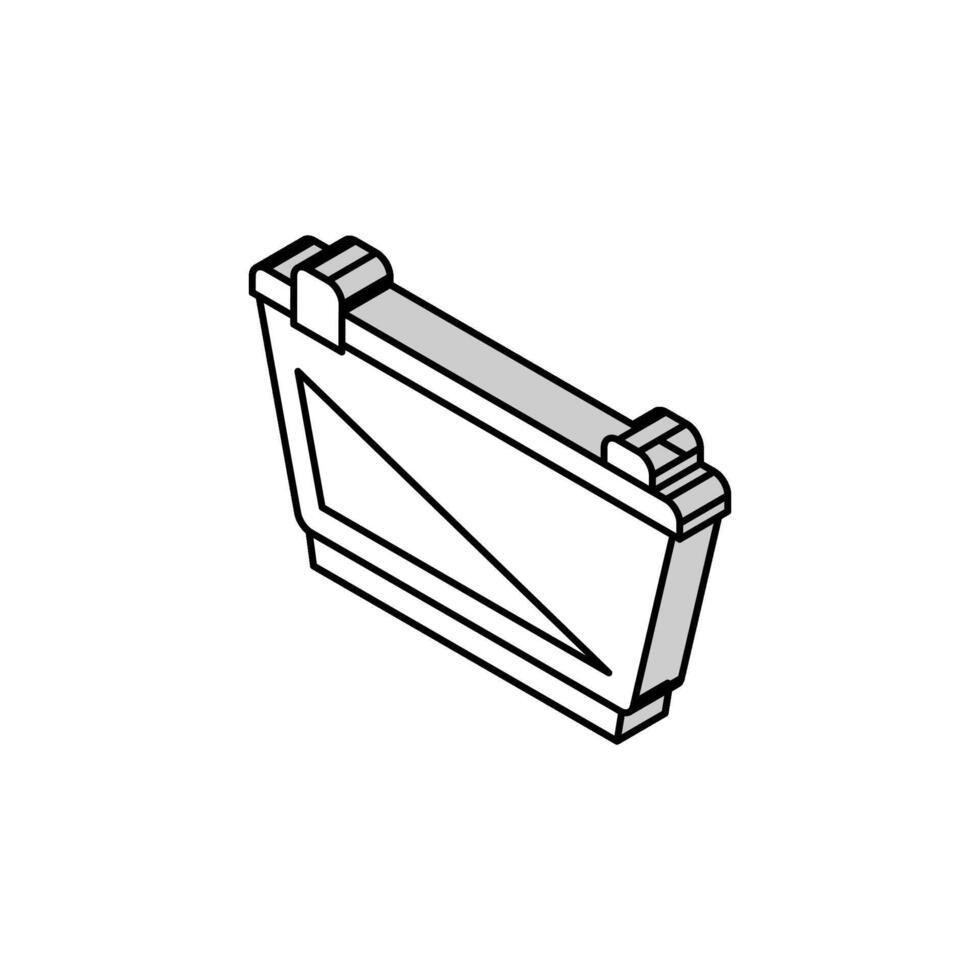 bacino plastica isometrico icona vettore illustrazione