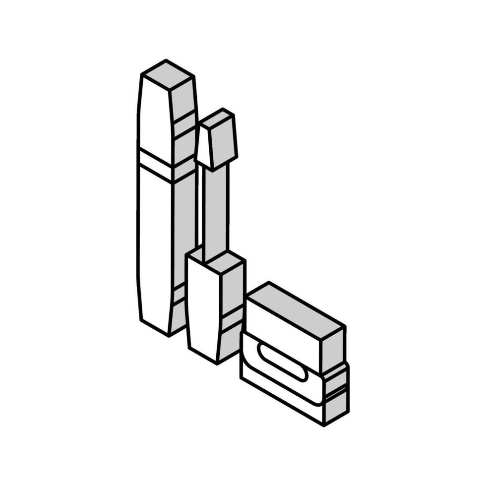 sopracciglio gel isometrico icona vettore illustrazione