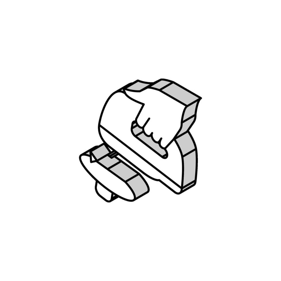 illustrazione vettoriale dell'icona isometrica del battito del mixer