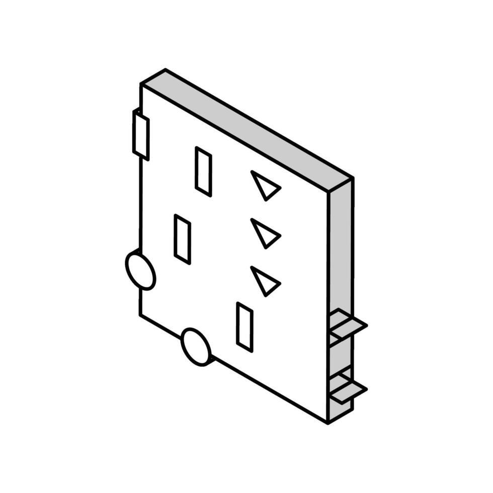 circuito diagramma isometrico icona vettore illustrazione