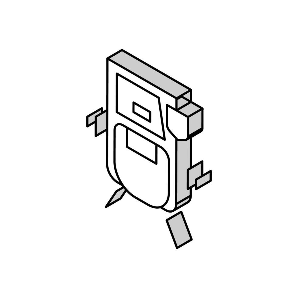 serratura con chiave isometrico icona vettore illustrazione