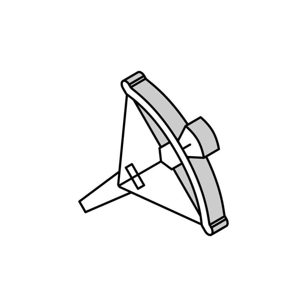 freccia balestra isometrico icona vettore illustrazione